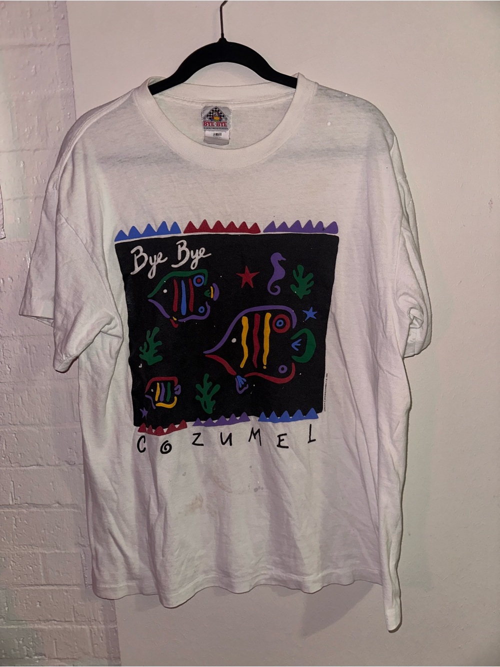 Bye Bye Cozumel White Short Sleeve Graphic Tee